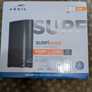 ARRIS SURFboard G36 Docsis 3.1 Modem with AX3000 WiFi and 2.5 Gbps Router